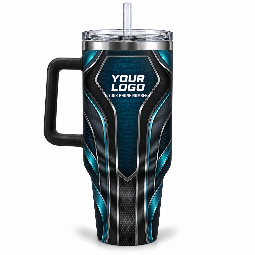 HTJS014 personalized tumbler 40oz back product mockup