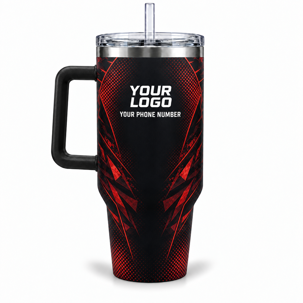HVA003 personalized tumbler 40oz back product mockup