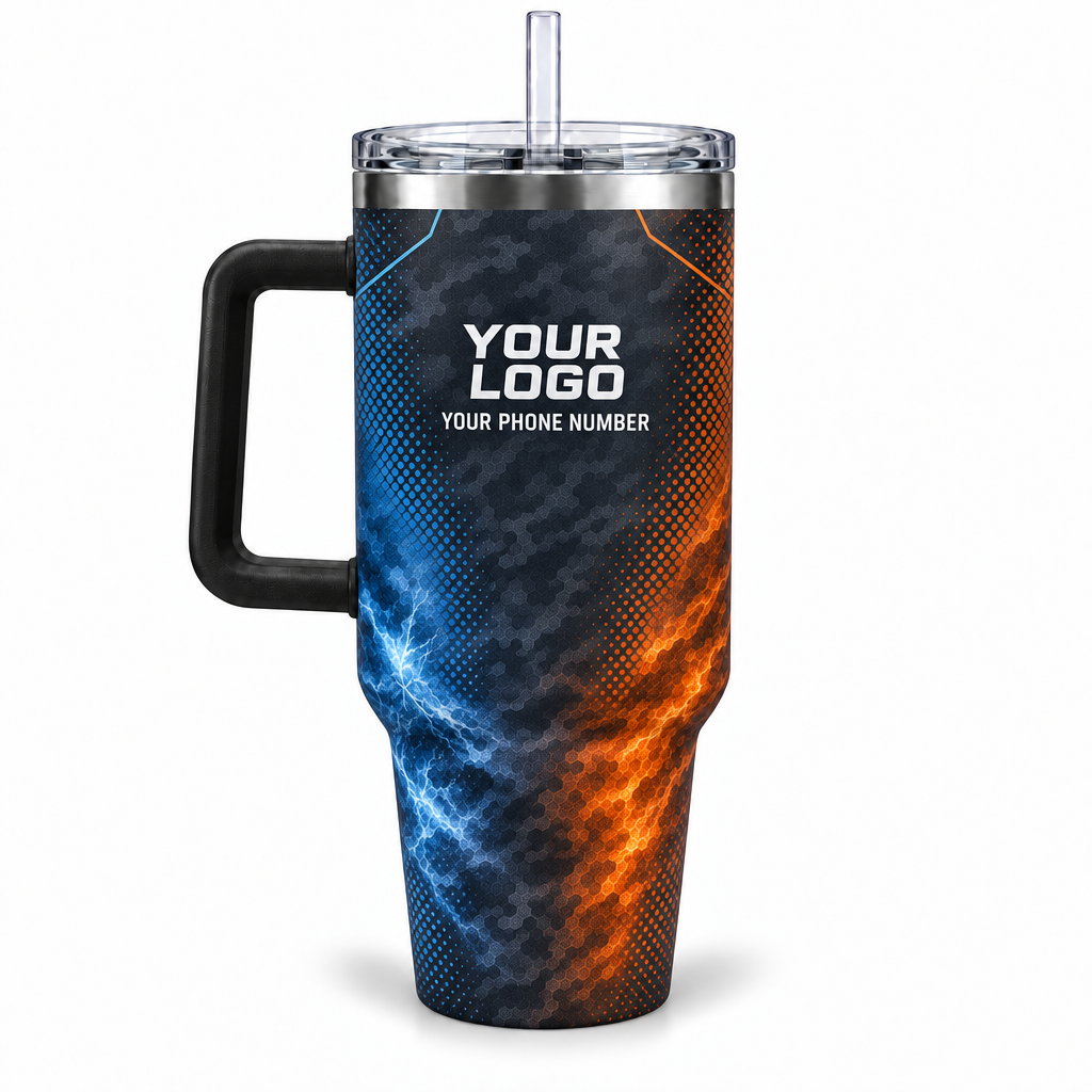 HVA006 personalized tumbler 40oz back product mockup