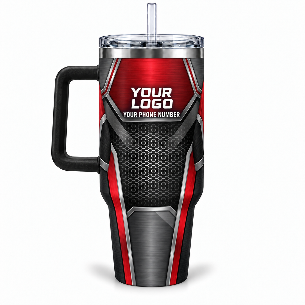 HVMC04R personalized tumbler 40oz back product mockup