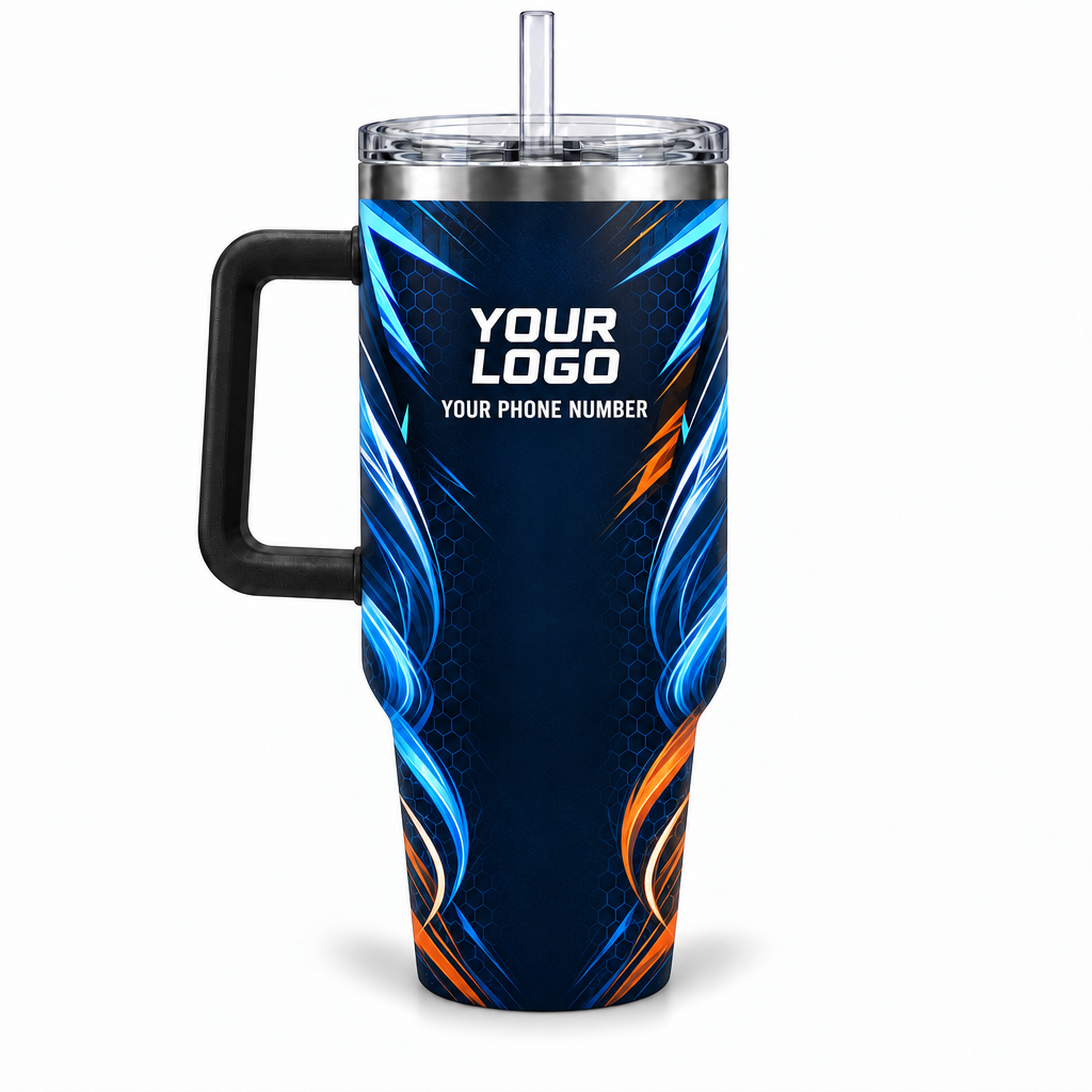 HVN001 personalized tumbler 40oz back product mockup