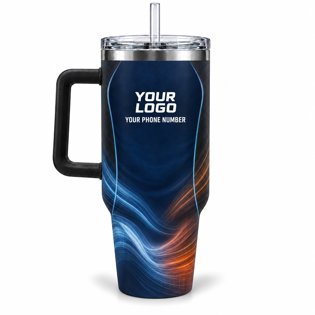 HVN007 personalized tumbler 40oz back product mockup