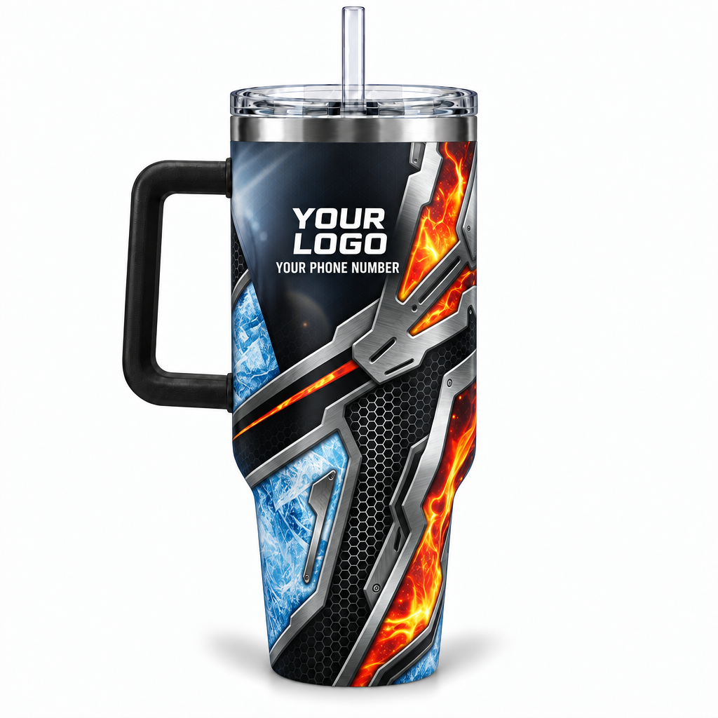 HVP01 personalized tumbler 40oz back product mockup