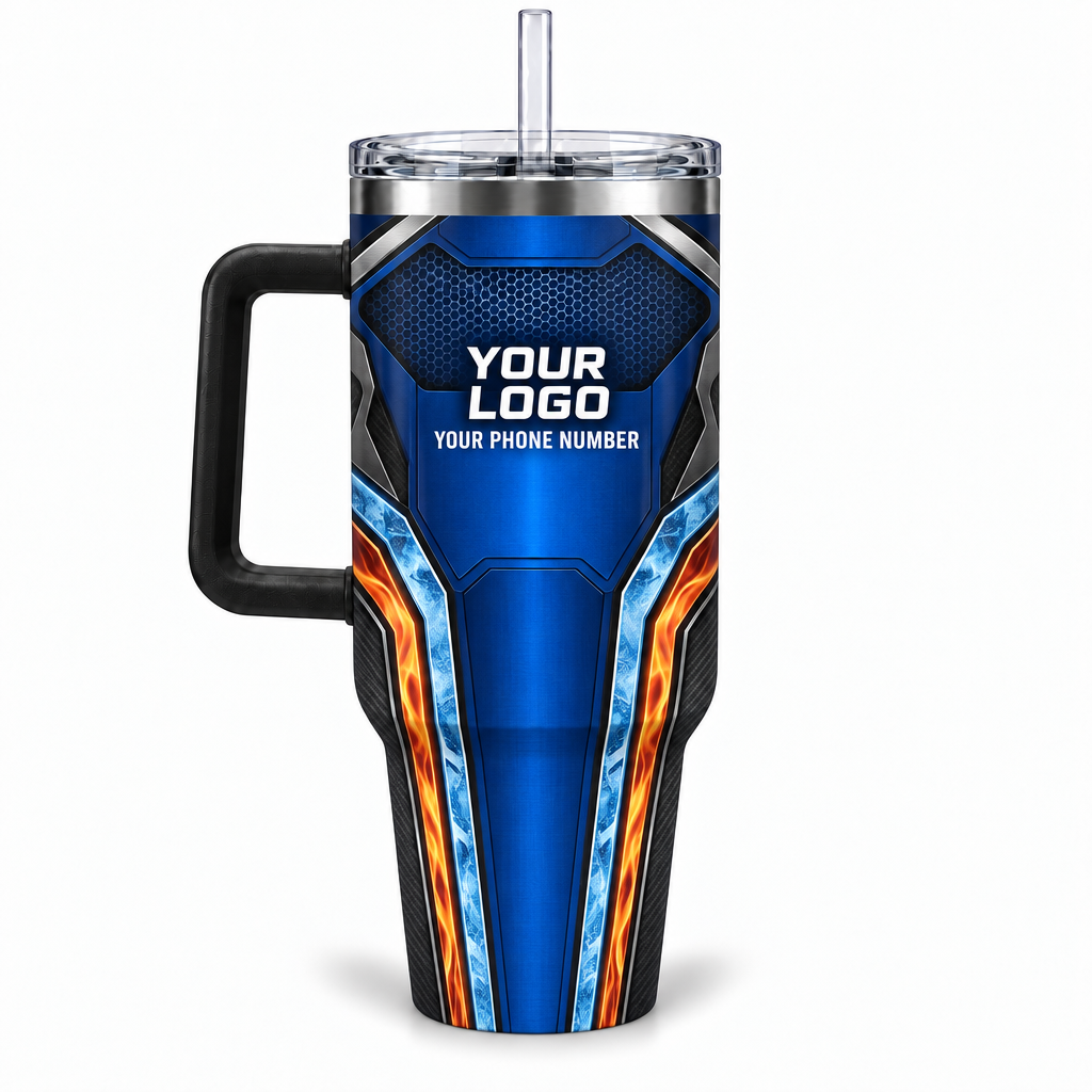 HVPB14 personalized tumbler 40oz back product mockup