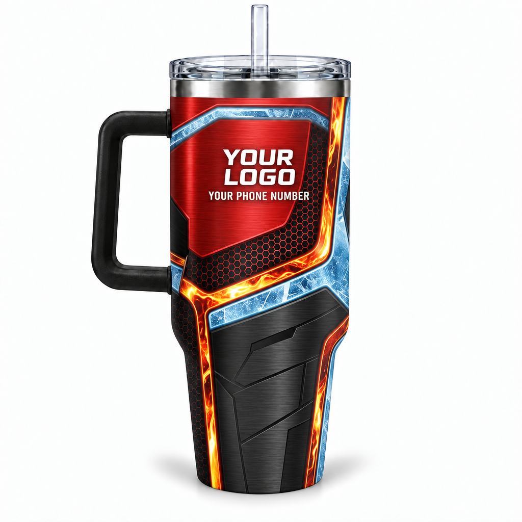 HVPR04 personalized tumbler 40oz back product mockup