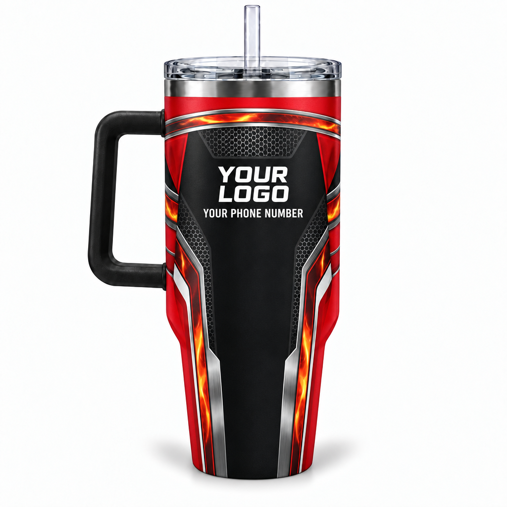 HVPR09 personalized tumbler 40oz back product mockup