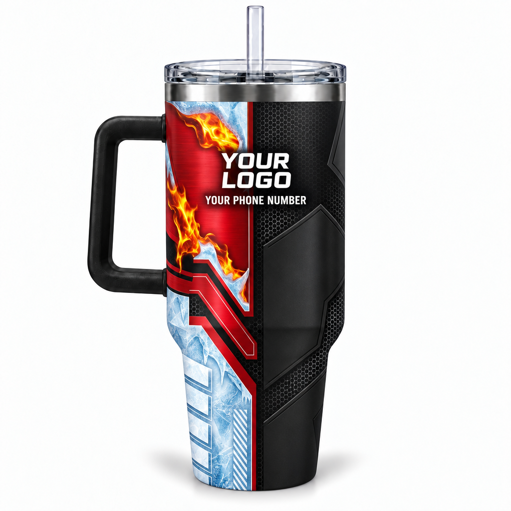 HVPR11 personalized tumbler 40oz back product mockup