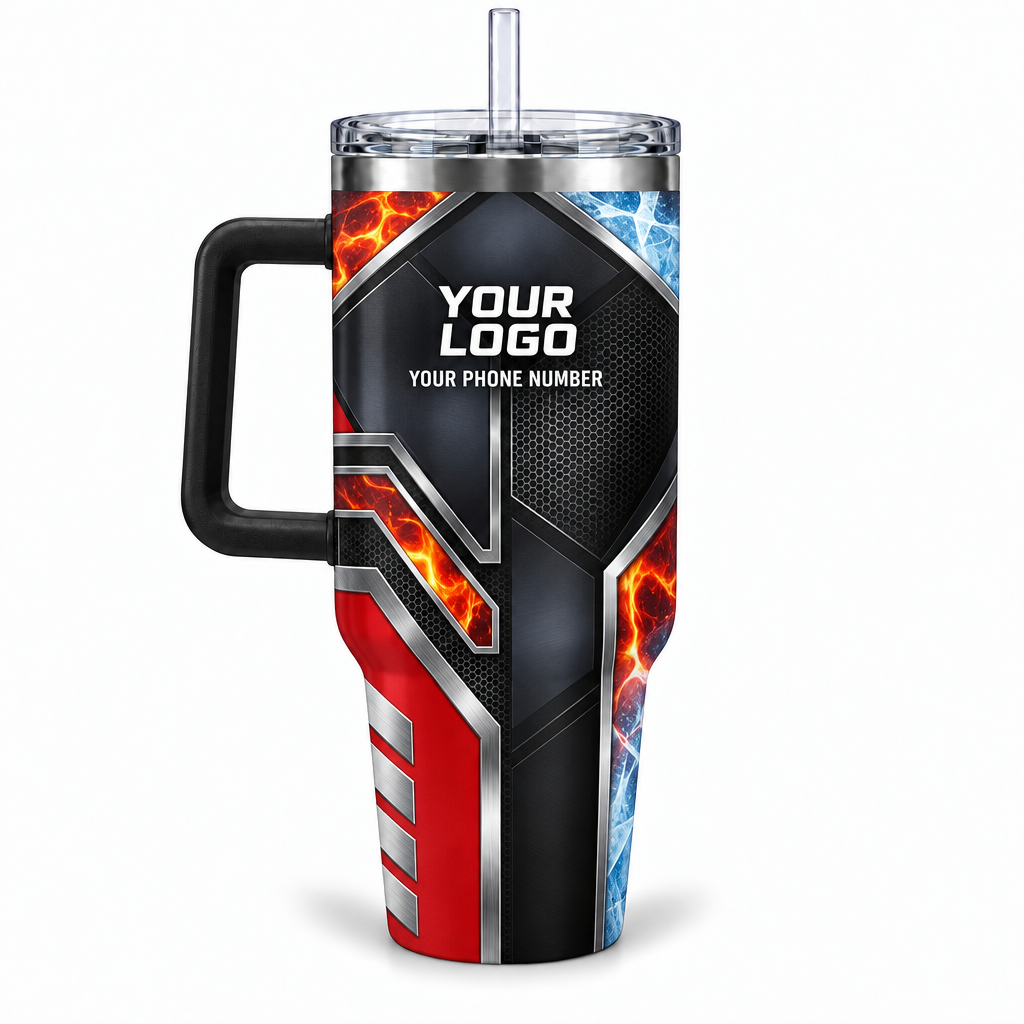 HVPR12 personalized tumbler 40oz back product mockup