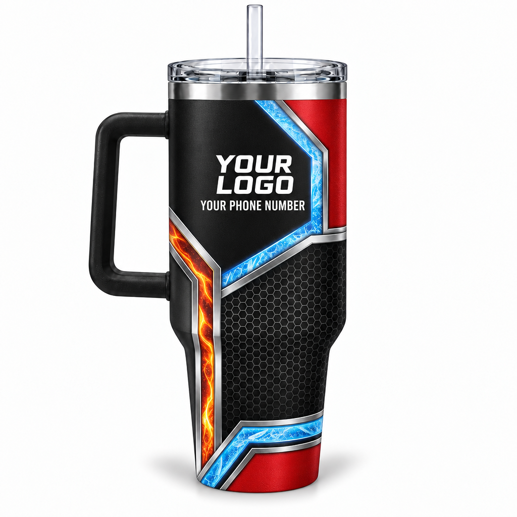 HVPR16 personalized tumbler 40oz back product mockup