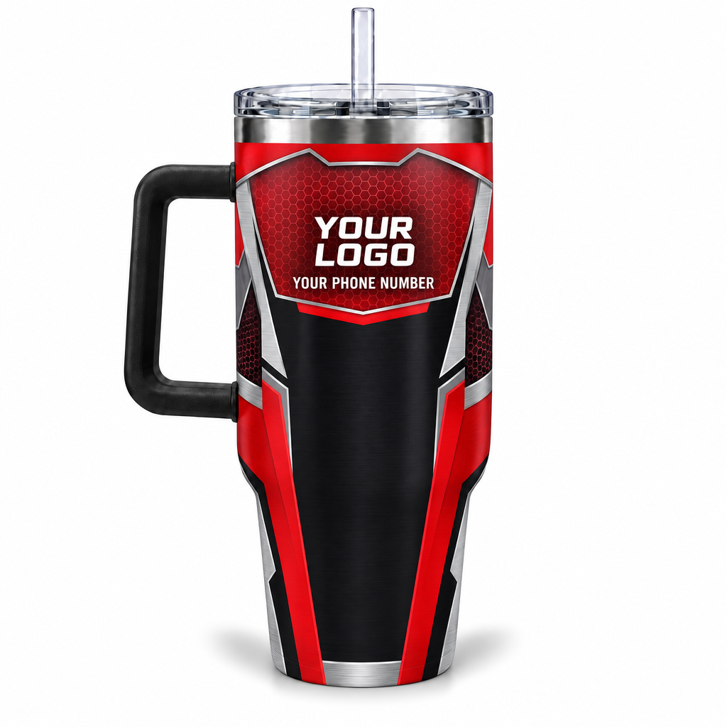 IRONMC02R personalized tumbler 40oz back product mockup