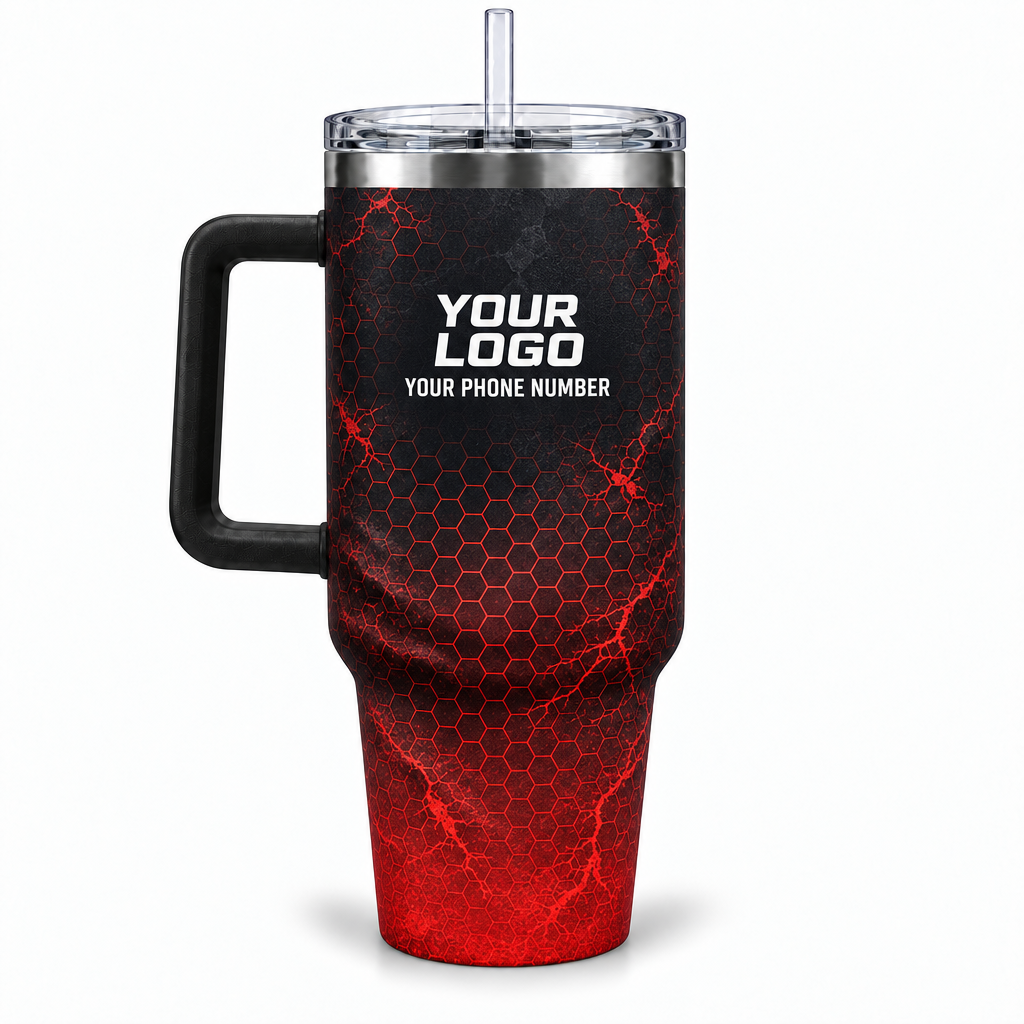 PCST11 personalized tumbler 40oz back product mockup
