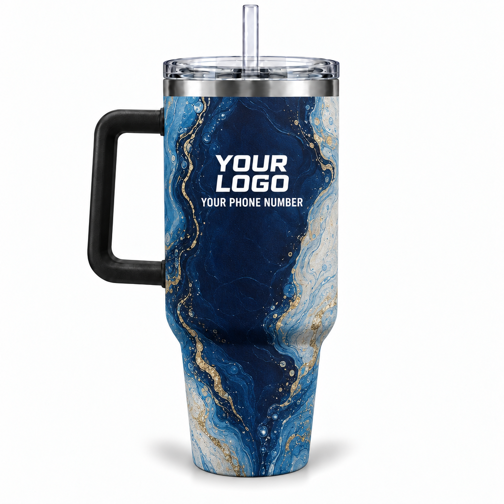 PLN011 personalized tumbler 40oz back product mockup