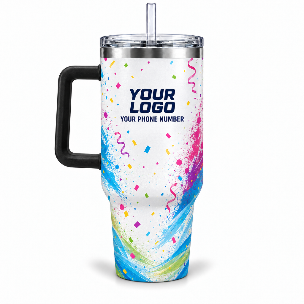 PRN008 personalized tumbler 40oz back product mockup