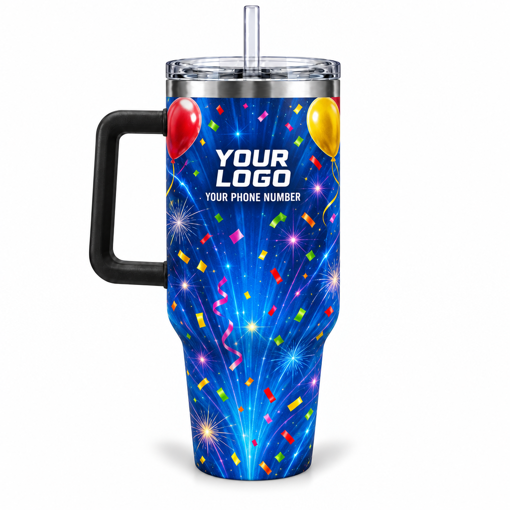 PRN013 personalized tumbler 40oz back product mockup