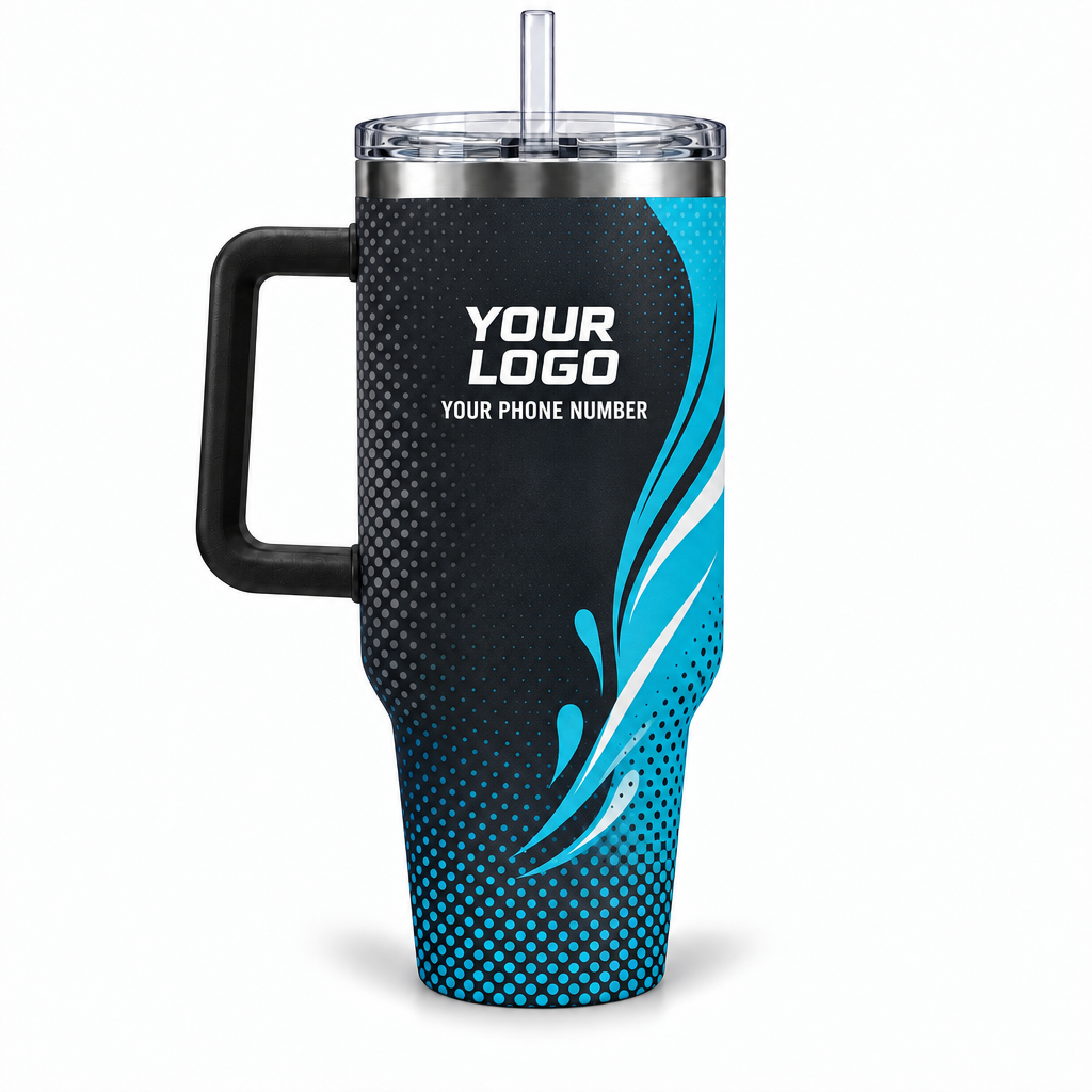 PSN057 personalized tumbler 40oz back product mockup
