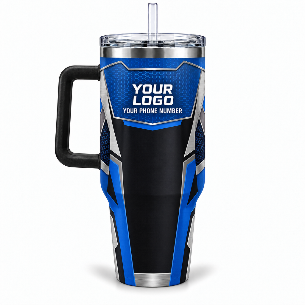 ROMC02B personalized tumbler 40oz back product mockup