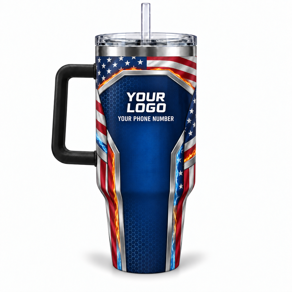 USP02 personalized tumbler 40oz back product mockup