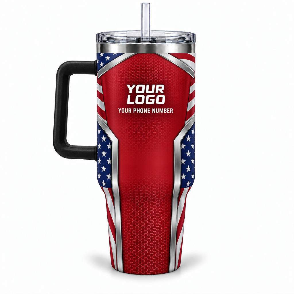 USP07 personalized tumbler 40oz back product mockup