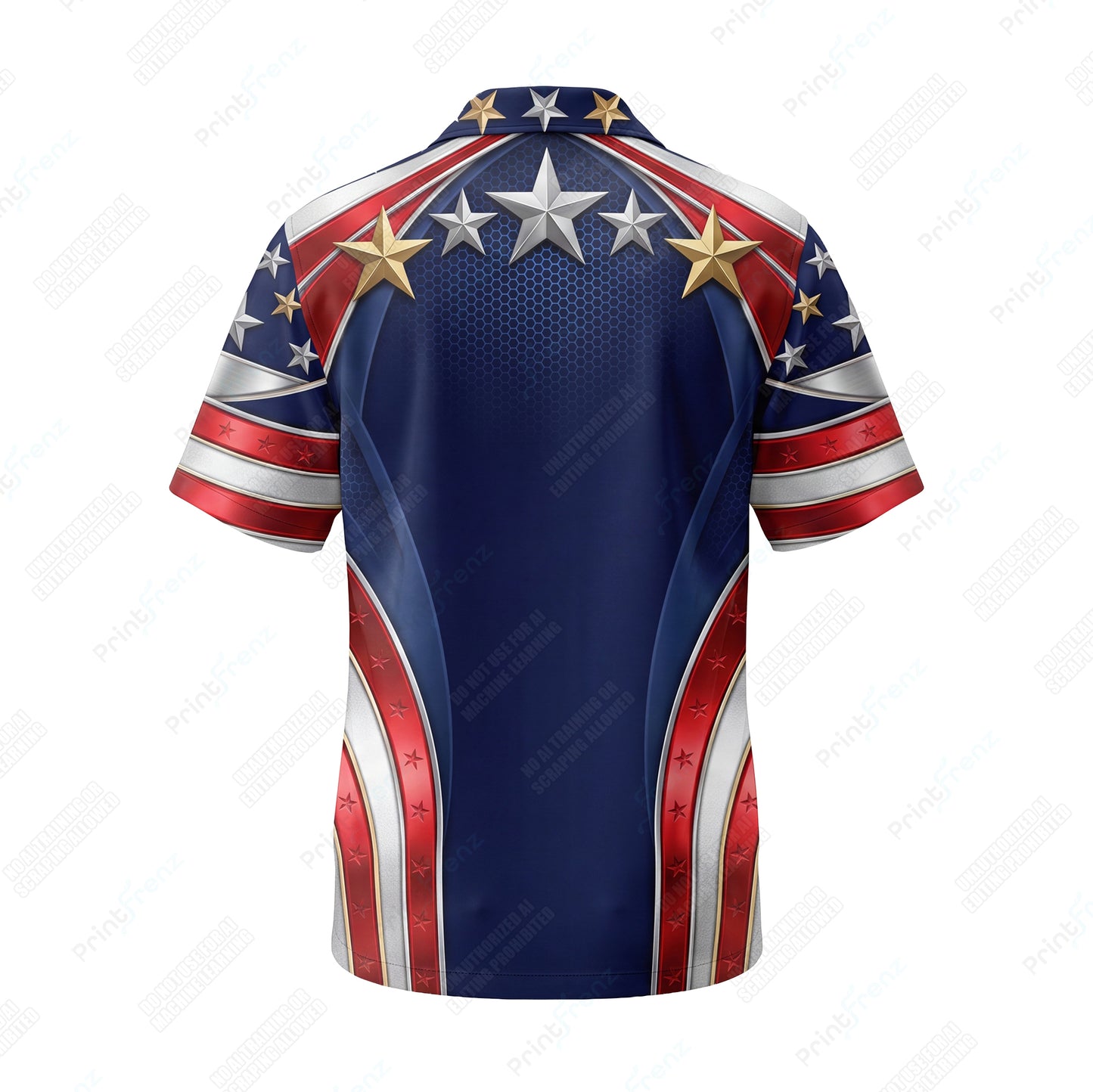 Golden Star Spangled Arc patriotic HVAC shirt USP14 - back