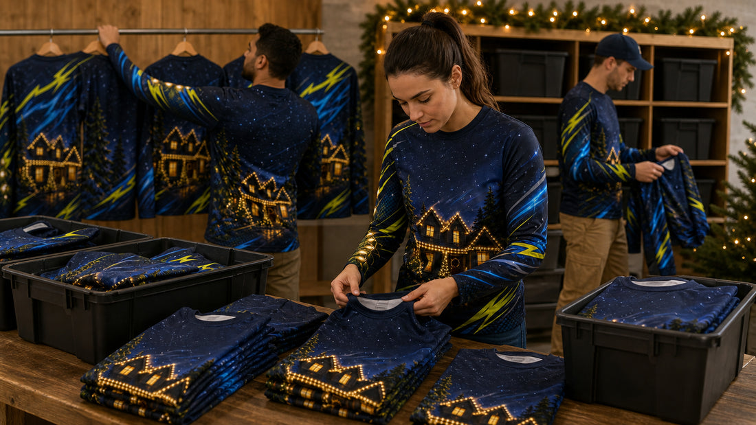 A Practical Care Routine for Branded Holiday Lighting Installation Shirts