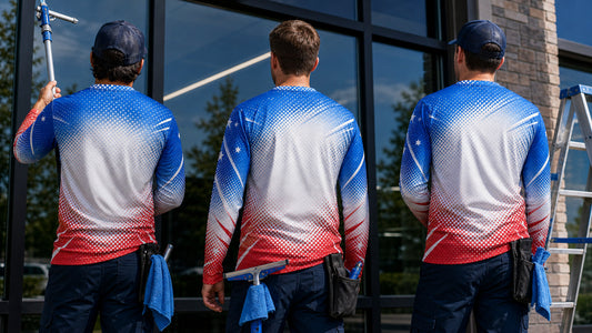 Window Cleaning Shirt Back Design Readability Guide