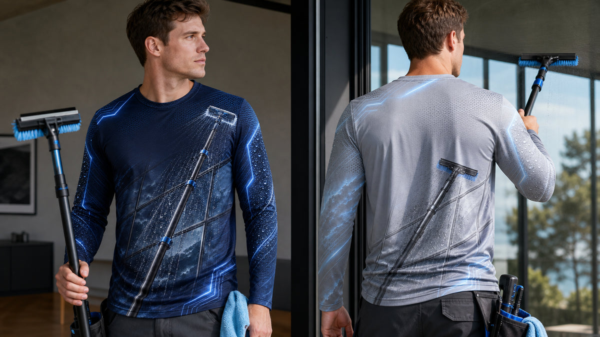 Minimal Window Cleaning Shirt Designs That Read Clearly