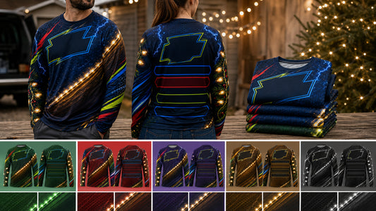 Color Palette Ideas for Holiday Lighting Installation Crew Shirts