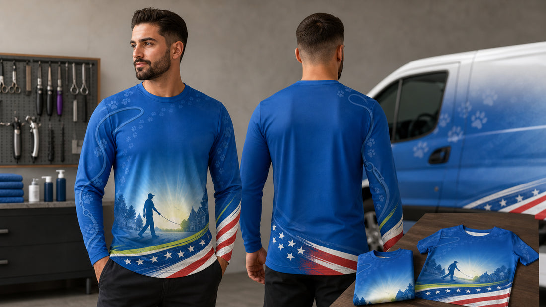 Mobile Grooming Shirt Design Ideas for Van Brands