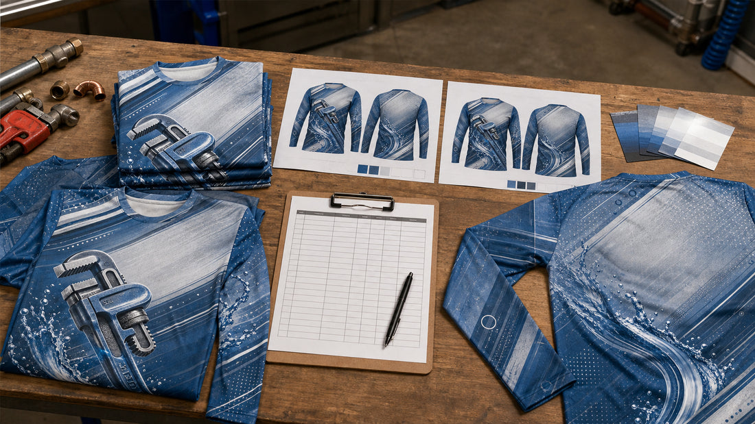 Plumbing Crew Shirt Order Checklist and Worksheet