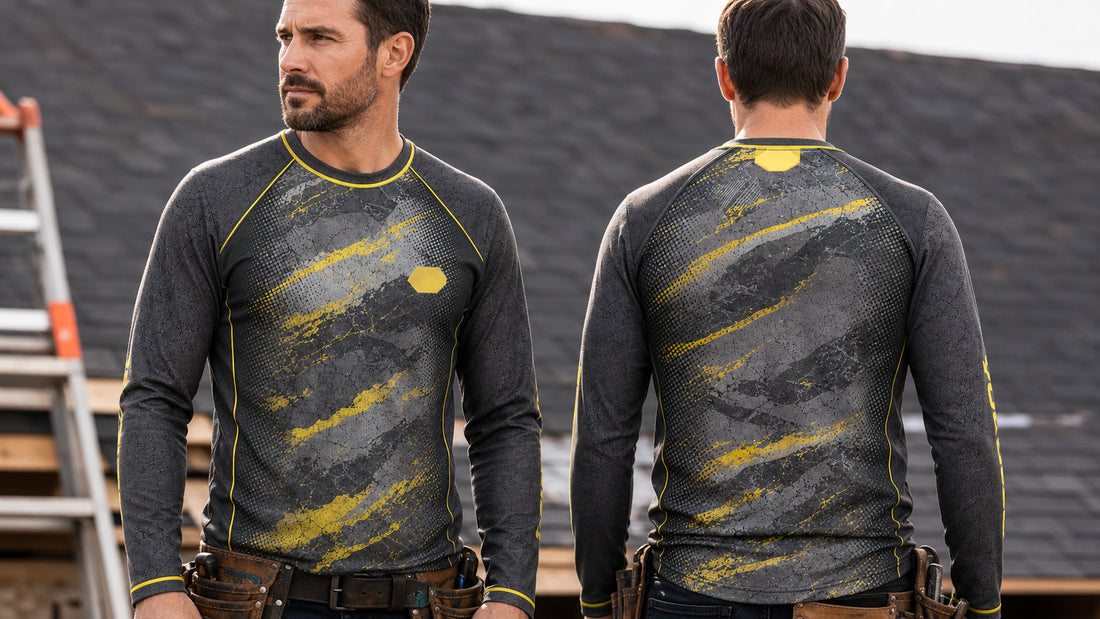 All-Over Print vs Chest Logo Roofing Uniforms