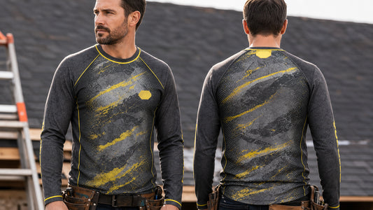 All-Over Print vs Chest Logo Roofing Uniforms