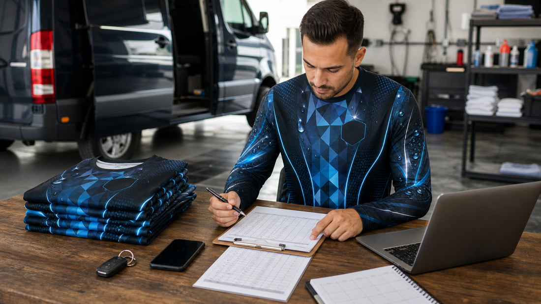 A Crew Shirt Ordering Worksheet for Small Auto Detailing Businesses