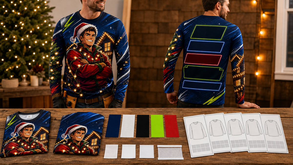 Fabric Questions to Ask Before Ordering Holiday Lighting Installation Work Shirts