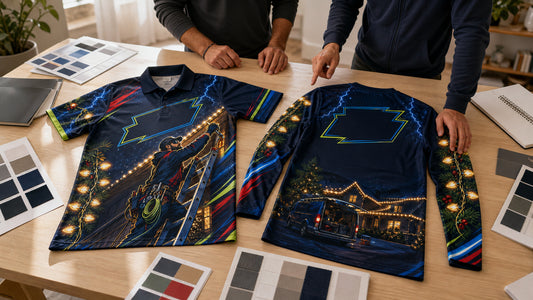 Polo vs. Long Sleeve for a Holiday Lighting Installation Crew