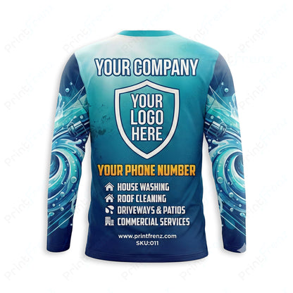 DT0005PW Pro Uniform pressure washer shirt — back view, bleach-proof
