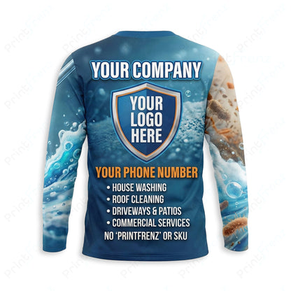 DT0012PW Pro Uniform pressure washer shirt — back view, bleach-proof