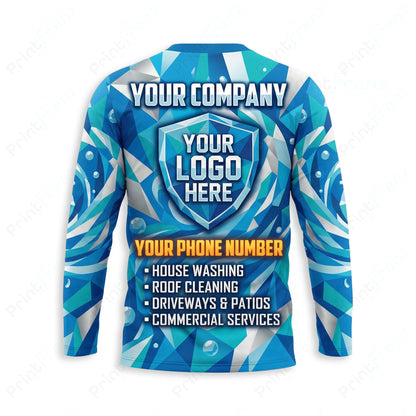 DT0016PW Pro Uniform pressure washer shirt — back view, bleach-proof