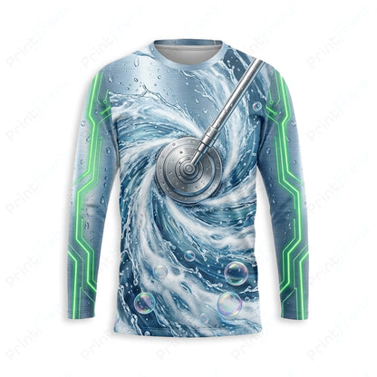 DT0025PW Pro Uniform pressure washer shirt — front view, custom logo