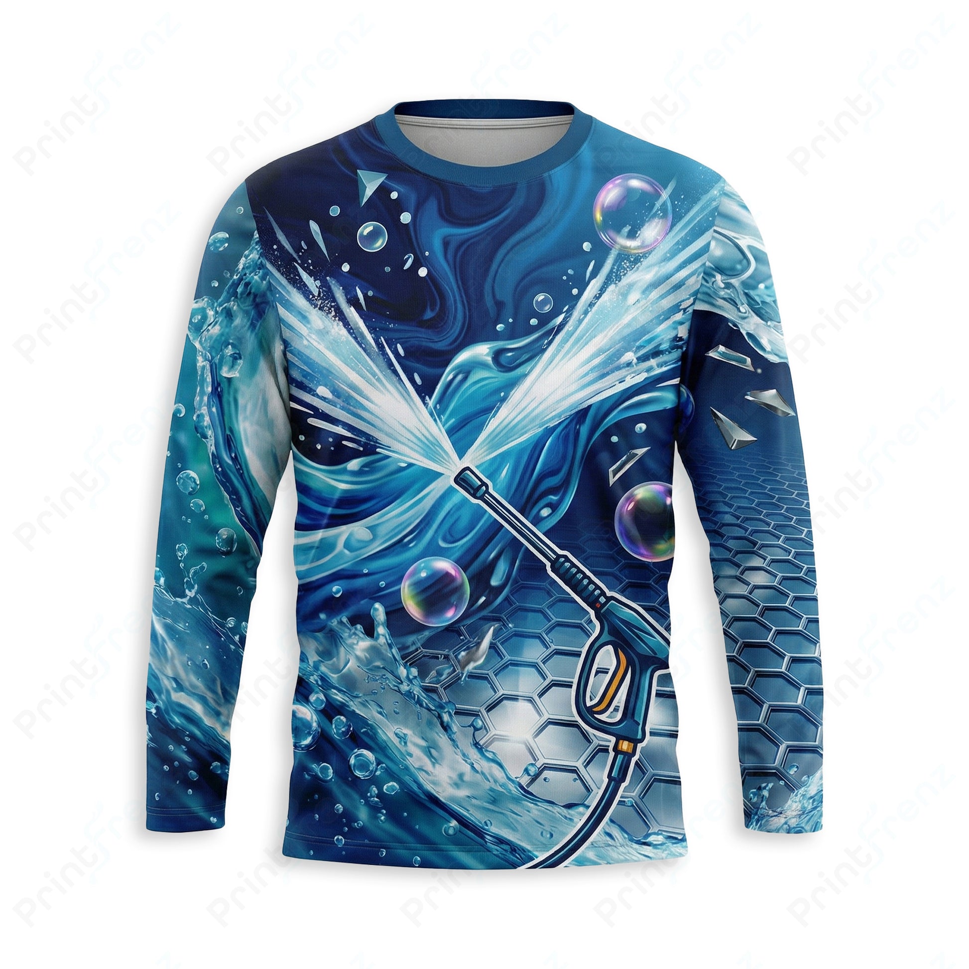 DT0027PW Pro Uniform pressure washer shirt — front view, custom logo