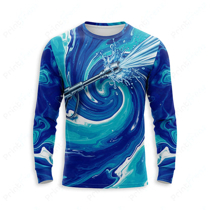 DT0033PW Pro Uniform pressure washer shirt — front view, custom logo
