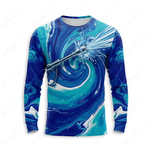 DT0033PW Pro Uniform pressure washer shirt — front view, custom logo
