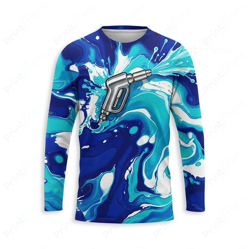 DT0039PW Pro Uniform pressure washer shirt — front view, custom logo