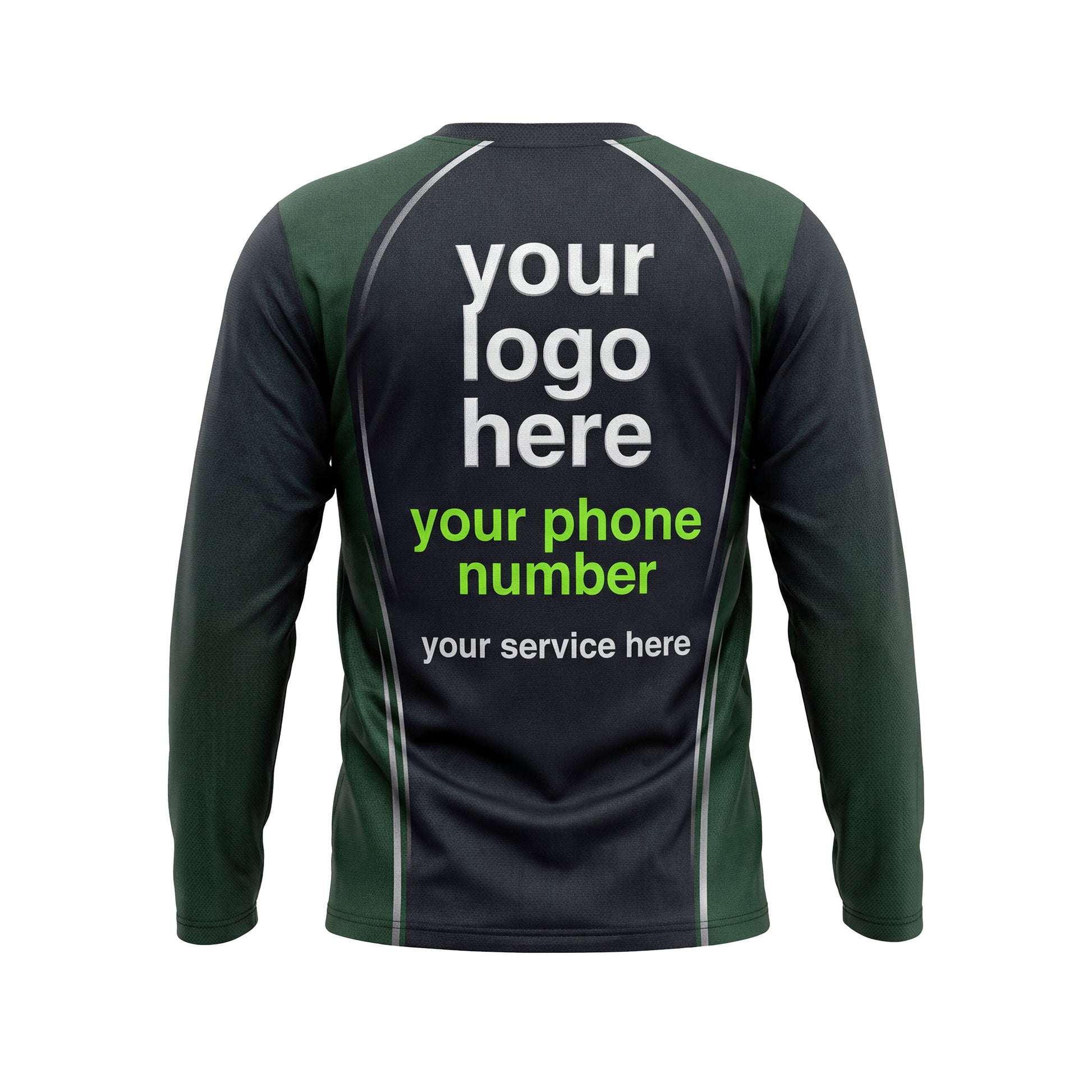 LCHD0001 Cross Blades Heavy Duty custom lawn care shirt — back view