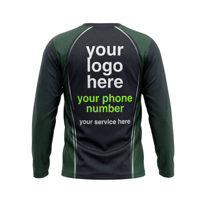 LCHD0001 Cross Blades Heavy Duty custom lawn care shirt — back view