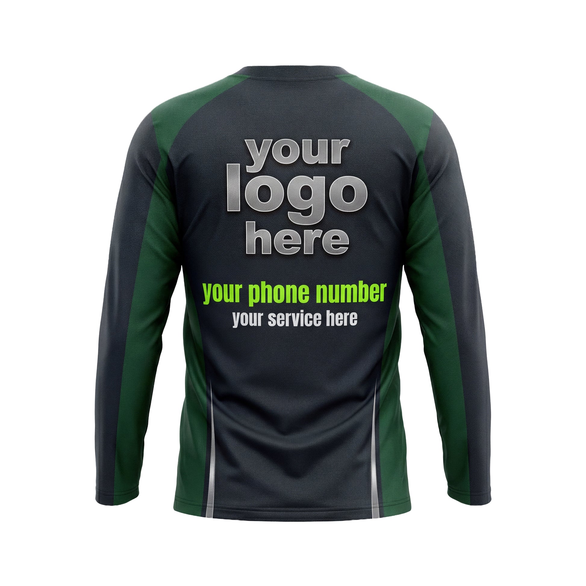 LCHD0004 Geometric Shard Heavy Duty landscaping shirt — back view