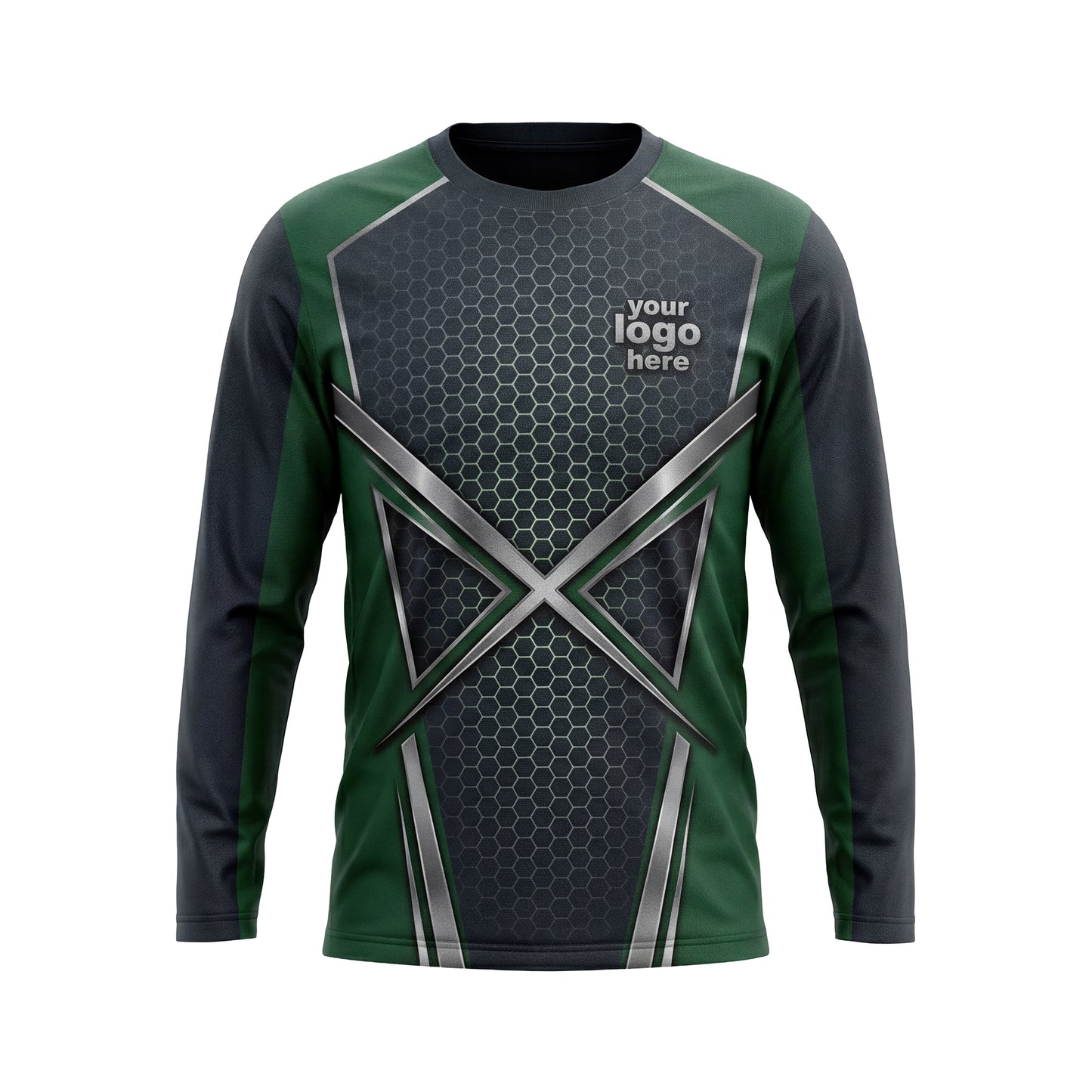 LCHD0004 Geometric Shard Heavy Duty landscaping shirt — front view