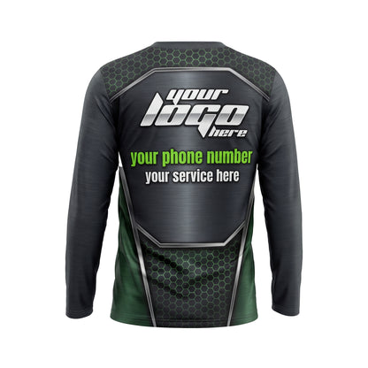 LCHD0002 Lightning Slashing Heavy Duty landscaping shirt — back view