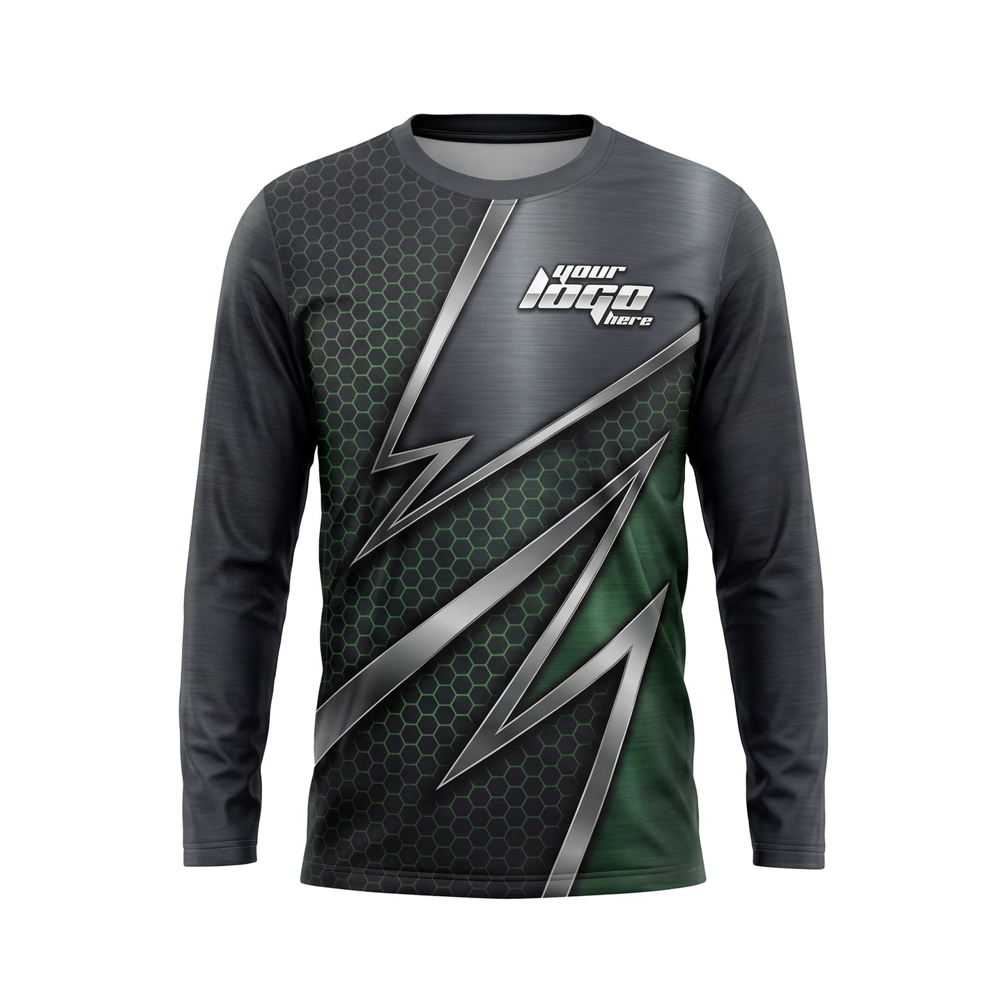 LCHD0002 Lightning Slashing Heavy Duty landscaping shirt — front view