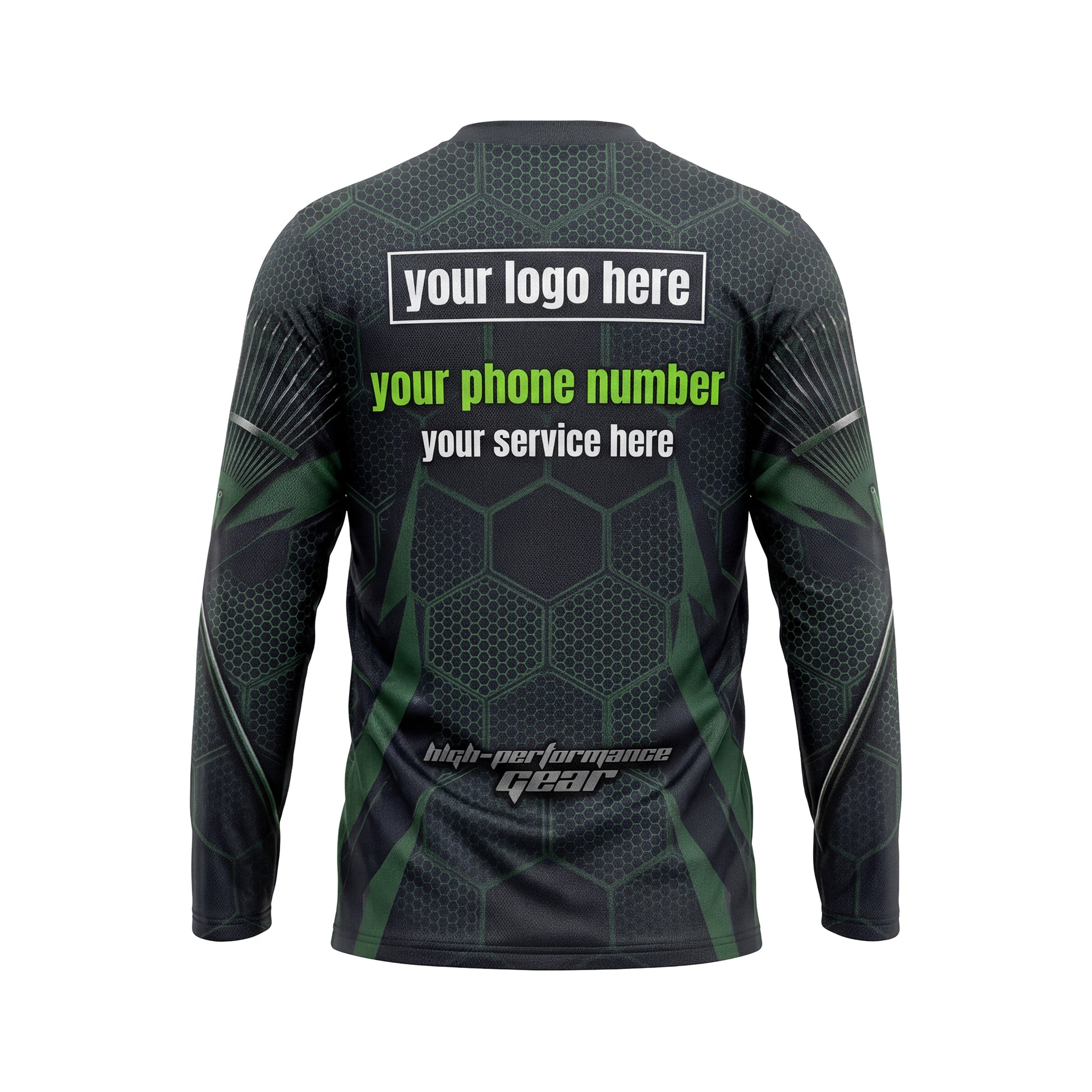 LCHD0008 Multi-Rake Heavy Duty custom lawn care shirt — back view