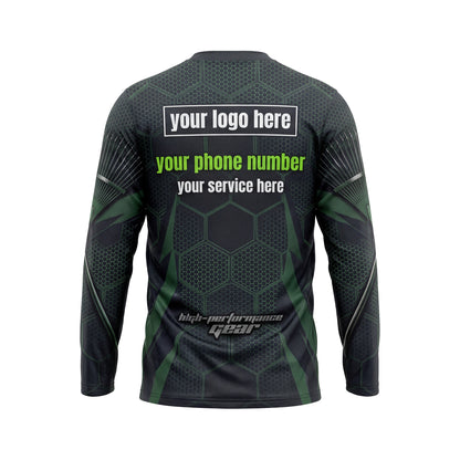 LCHD0008 Multi-Rake Heavy Duty custom lawn care shirt — back view
